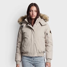 Zavetti Canada W OLIVIA HOODED BOMBER JACKET whispered taupe Schwarz