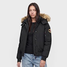Zavetti Canada W OLIVIA HOODED BOMBER JACKET black Schwarz
