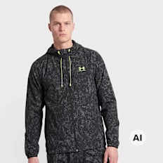 Under Armour UA VIBE WOVEN JACKET ultimate black/green citrine negro