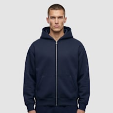 Urban Classics Heavy Scuba Zip Hoody blauw