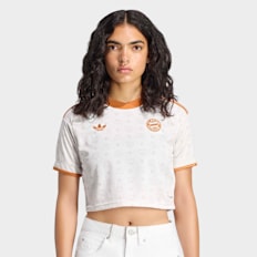 adidas Originals adidas x FC Bayern x MCM Cropped Jersey beige