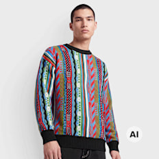 Colucci CREWNECK SWEATER AOP MULTI multicolor