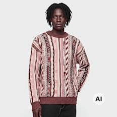 Colucci CREWNECK SWEATER AOP ROSE multicolore