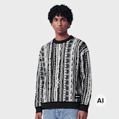 Colucci FLATKNIT SWEATER BLACK schwarz