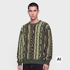 Colucci FLATKNIT SWEATER GREEN vert