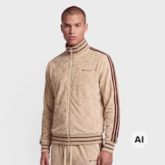 Colucci VELOURS CHECKERBOARD TRACKJACKET BEIGE beige