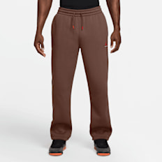 Jordan Brooklyn Statement Fleece Open Hem Pant brun