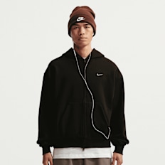 Nike Solo Swoosh Full-Zip Hoodie zwart