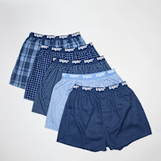 SNIPES 5 PACK - Woven Boxer bleu