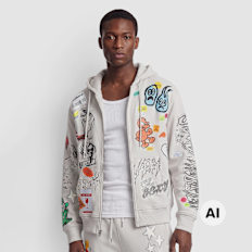 Smoke Rise Doodle Hoodie Multicolor