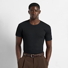 Burocs Slim Rib T-Shirt nero
