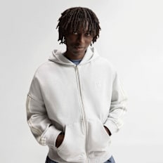 adidas Originals adiSignature 3 Stripes Full Zip Hoodie grijs