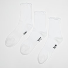 SNIPES 3 PACK - Ruffle Socks wit