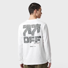 Off-White Off Active Duct Tape Long Sleeve Tee blanc