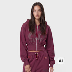 Off-White Crop Boxy Jacket rosso