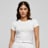 Urban Classics Stretch Jersey Cropped Tee weiß