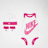 Nike Futura Logo Hat/Bodysuit/Bootie 3pc wit