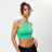 Urban Classics Cropped Rib Top grün