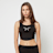 Felicious Cropped Tanktop Rhinestones schwarz