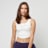 Felicious Cropped Tanktop Rhinestones weiß