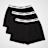 SNIPES 3 PACK - White Tape Woven Boxershorts noir
