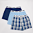 SNIPES 3 PACK - White Tape Pack Woven Boxershorts blauw