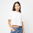 Karl Kani Small Signature Pinstripe Crop Tee biały