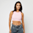 Karl Kani Small Signature Essential Racer Rib Top rosa 