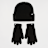 adidas Originals Glove Beanie Set preto