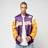 Mitchell & Ness NBA Team Origins Satin Jacket Vintage Logo LA Lakers viola