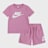 Nike Club Tee & Short Set rose