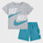 Nike   Sportswear High Brand Read Cargo Shorts Set (2 Piece) cinzento