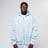 DropSize Oversize Metal Patch Zip-Hoodie bleu