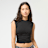 Urban Classics Ladies Cropped Wrapped Top white negro