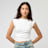Urban Classics Ladies Cropped Wrapped Top white blanco