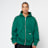 DropSize Oversize Metal Patch Zip Hoodie vert