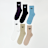 adidas Originals SOLID CREW SOCKS 6PP wht/stn khk/wndr tp/arr plm multicolor