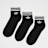 adidas Originals 3 PACK - 3S ANKLE S  black/black/black negro