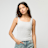 Decibel Square Neck Top white grau