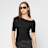 Urban Classics Ladies Organic Asymmetric Rib Tee schwarz