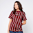 Karl Kani Small Signature Essential Pinstripe Oversized Tee rosso