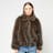Karl Kani Metal Signature Faux Fur Jacket brun