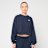 Felicious Cropped Terry Crewneck niebieski