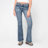 True Religion Joey Low Rise Flare Flap azul