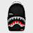 SPRAYGROUND Shark Central Black Embroidered Shark Backpack Schwarz
