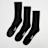 SNIPES 3 PACK - Small Logo Essential Crew Socks zwart