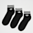 adidas Originals 3 PACK - 3-Stripes Ankle Socks crna
