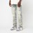 Smoke Rise Crystal Effect Washed Jeans blu