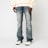 Smoke Rise Heavy Whisker Effect Jeans niebieski