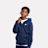 New Balance French Terry Small Logo Full Zip Hoodie plava